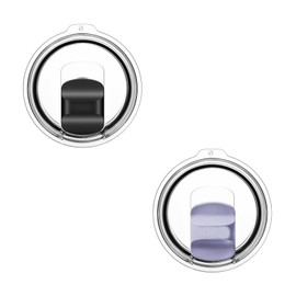 20 oz Tumbler Lids for Yeti, 2 Pcs Replacement Magnetic Spill-Resistant Lids for Yeti 20 oz Tumbler, 10 oz Mug, 10 oz Lowball with Magnetic Slider Switch, BPA Free