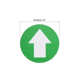 PATIKIL Enter Sign with Arrow 6 Inch, 4 Pack Round Green Entry Symbol with White Arrow for Supermarket Wall Direction
