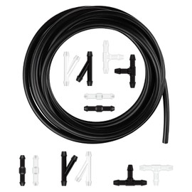 Windshield Washer Hose Kit with 12PCS Hose Connectors & 13.12Ft Washer Fluid Hose,Rubber Windshield Washer Nozzle Kit Car Accessories for Most Truck/Car Windshield Washer Tubing