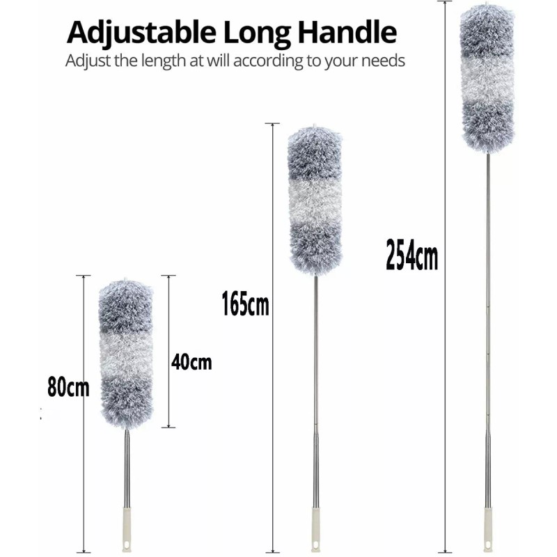 Darklove Plumero Retráctil De Microfibra Para Muchas Ocasiones 254 Cm