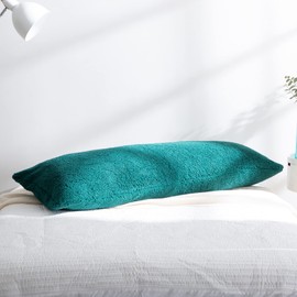 Reafort Ultra Soft Sherpa Body Pillow Cover/Case with Zipper Closure 21"x54" / 53cm x 137cm(Cream, 53cm x 137cm Body Pillow Cover)