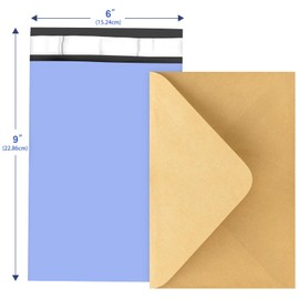 JollyTrip 120PC Poly Mailers 6x9 Inch Light Blue Mailing Envelopes Bags Shipping Bags with Self Adhesive Waterproof and Tear-Proof Postal Bags