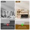 UFORU Makeup Organizer for Vanity with Brush Holder, Countertop Skincare