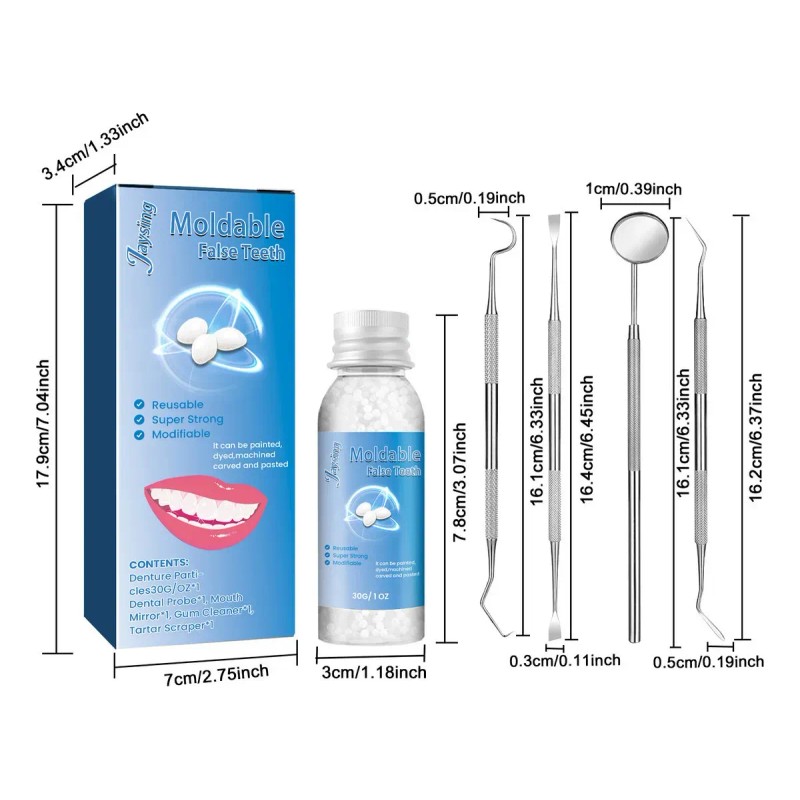 Kit Reparación Dientes Postizos Reparar