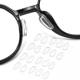 Eyeglass Nose Pads, Adhesive Anti Slip Eyeglasses Nose Grips with Airbag,3.2mm Thickness for Eyeglasses Sunglasses Reading Glasses,10 Pairs,Transparent