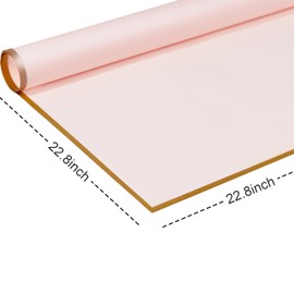 SELANTAG 20 Sheets Flower Wrapping Papers, Waterproof Bouquet Wrapping Paper, Floral Packaging Paper for Mother's Day, Wedding 22.8"x22.8"(Pink)