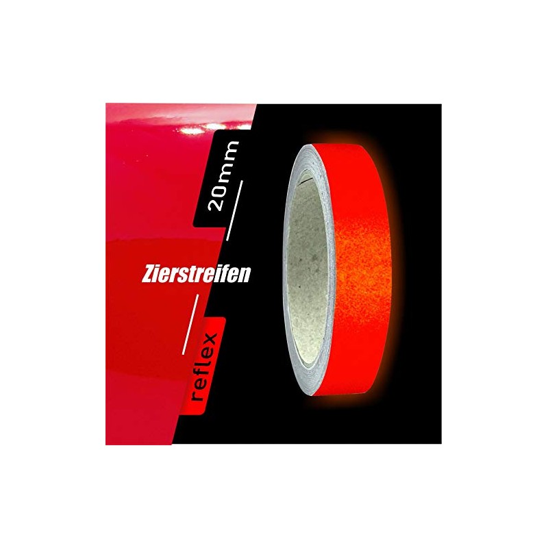 siviwonder Decorative Strips Red Reflective Reflective Sticker 20 mm Length