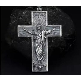 Fashion Jewelry Small CROSS CRUCIFIX JESUS PRAY FAITH pendant German Silver 20" Necklace Women