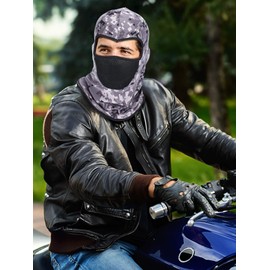 Sumind 6 Pieces Winter Balaclava Face Mask Breathable Ski Face Cover Dust Protection Mask Long Neck Cover for Outdoor Activities(Camouflage Colors, Large)