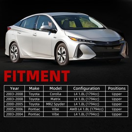 MITZONE Intake Manifold Compatible With 2003-2008 Toyota Corolla Matrix 2000-2005 MR2 2003-2006 PontiacVibe L4 1.8L (1794cc) Upper