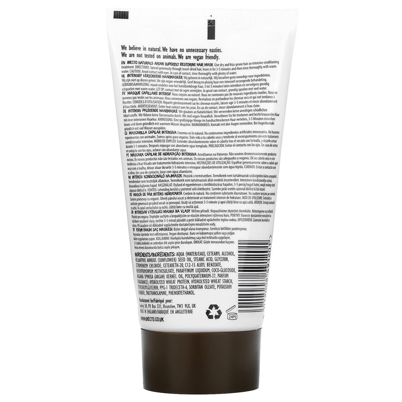 inecto Naturals Superbly Restoring Hair Repair Treatment, Argan 150 ml