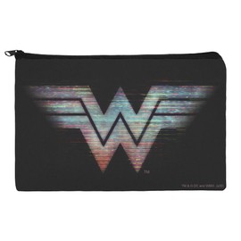 Wonder Woman 1984 Glitchy Logo Makeup Cosmetic Bag Organizer Pouch