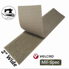 VELCRO 2" Wide x 24" (Inch) VELCRO® Military Spec Sew-On Fastener  (Hook & Loop) - Tan