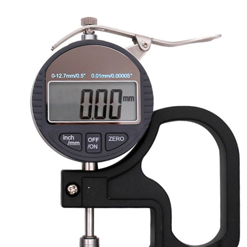 Thickness Gauge Micrometer Meter 0‑12.7mm Digital Display Measuring Tool for