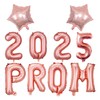 Prom 2025 Decorations 16"Prom 2025 Balloons Banner Star Foil Balloons