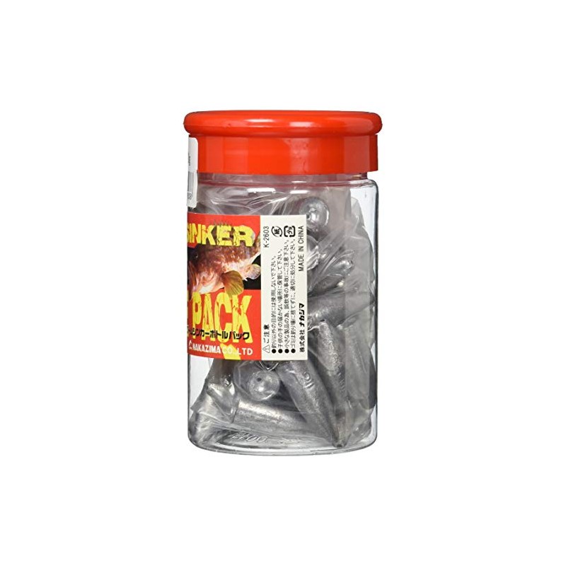 NAKAZIMA Worm Sinker Bottle Pack, 0.7 oz (21 g). No.
