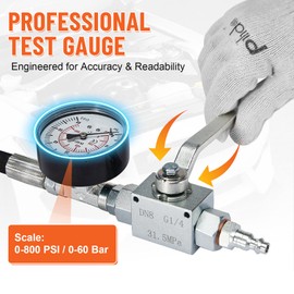 High Pressure Oil System IPR Air Test Tool Kit - Compatible with Ford 6.0L & 7.3L Diesel - Includes IPR Valve Fitting & Air Gauge