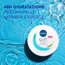 Nivea Weiche Mehrzweck-Creme Feuchtigkeitsspendend und erfrischend 48 h für Körper Hände und Gesicht, Absorption mit Vitamin E und Jojobaöl für normale und trockene Haut, 2 Gläser à 300 ml