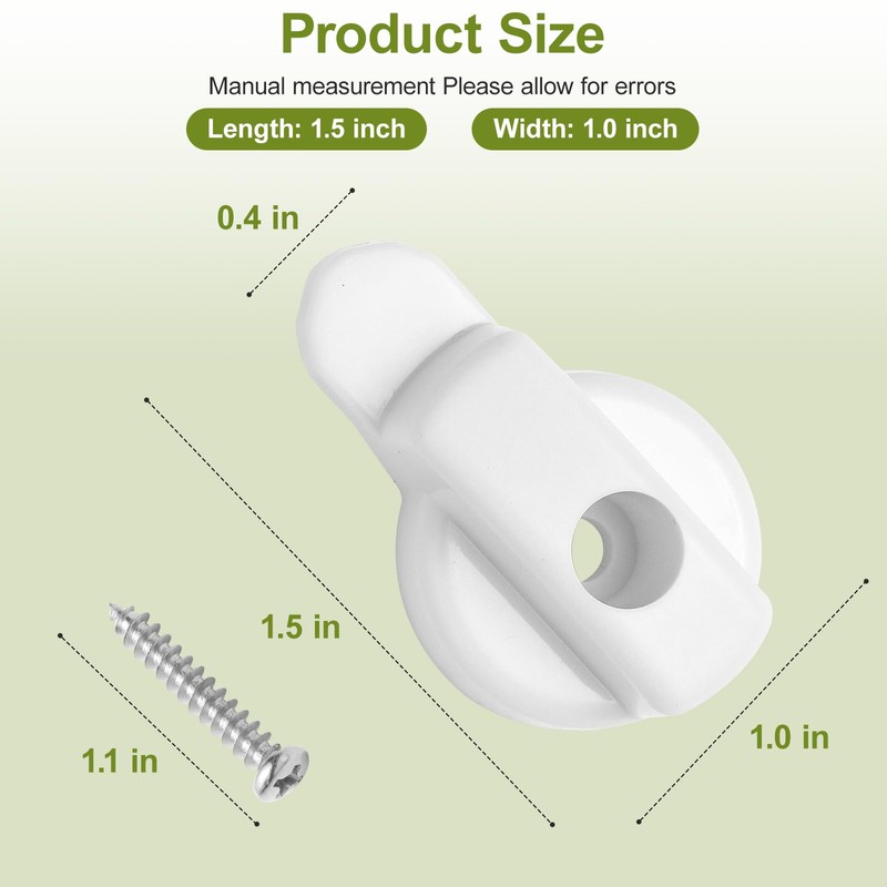 Andersen Screen Door Latch Replacement (6-Pack, White) – Compatible with