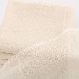 Organic Unbleached Cotton Cheesecloth for Straining - 2 Reusable Hemmed Squares, GOTS Certified, Fine Reusable Strainer – Large 23" x 23"