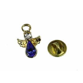 6030585 September Crystal Birth Month Guardian Angel Lapel Pin Brooch Tie Tack
