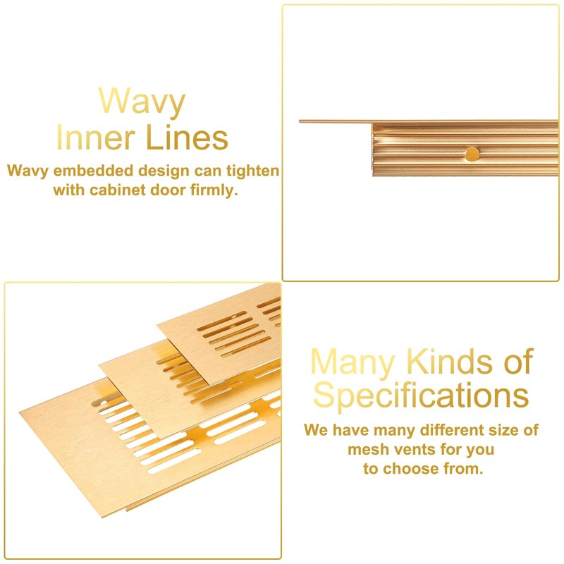 sourcing map Rectangle Ventilation Grille, Aluminum Alloy Mesh Air Vent