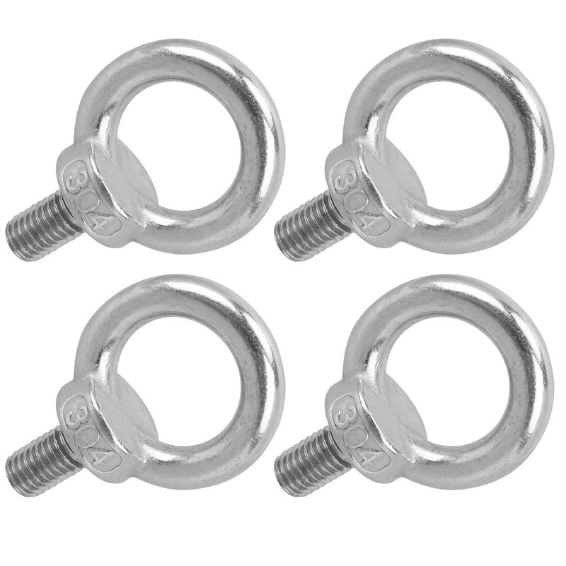 4Pcs Stainless Steel Lifting Ring Eye Bolt Heavy Duty Machinery