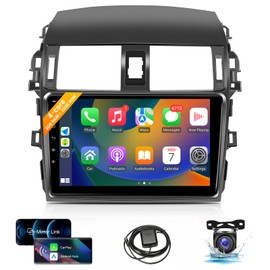 Leadfan Carplay for Toyota Corolla 2009-2013 Car Radio Wireless CarPlay Android Auto Audio Receiver, 9 inch Touch Screen Android Head Units Bluetooth WiFi GPS FM SWC with Backup Camera