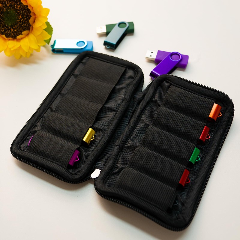 WesData Flash Drive Case, USB Drive Holder, Storage Bag for