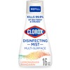 Clorox Disinfecting Mist Refill, Multi-Surface Disinfectant, Household Essentials, Lemongrass Mandarin,