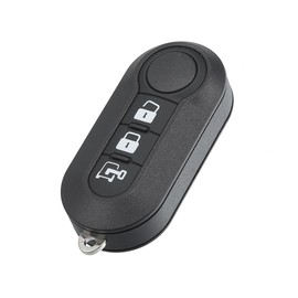 Partuto 3 Buttons Keyless Entry Remote Key Fob Shell Case Cover for Ram ProMaster 1500 2500 3500 2015-2019 for Fiat Ducato Bravo 500L - Pack of 1 Black Replacement