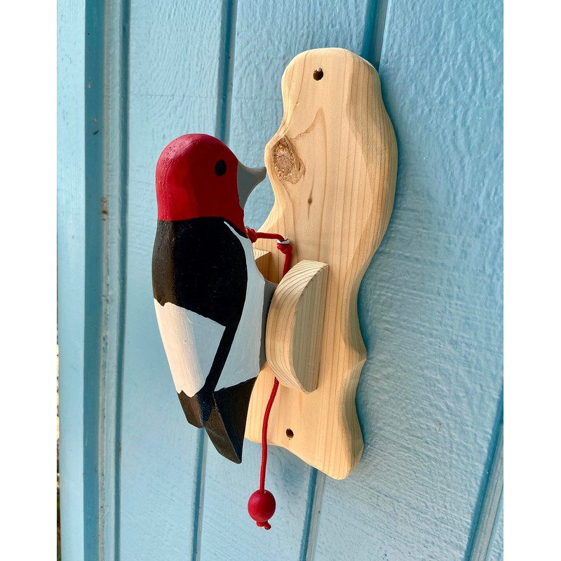 Red-headed woodpecker door knocker