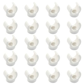 1/2 Inch PEX Water Pipe Clamps 20 Pcs, 16 mm PVC Pipe Holder, Plastic U-Hook PEX Pipe Support Hangers, White PEX Pipe Clips, PEX Tubing Clamp Tool