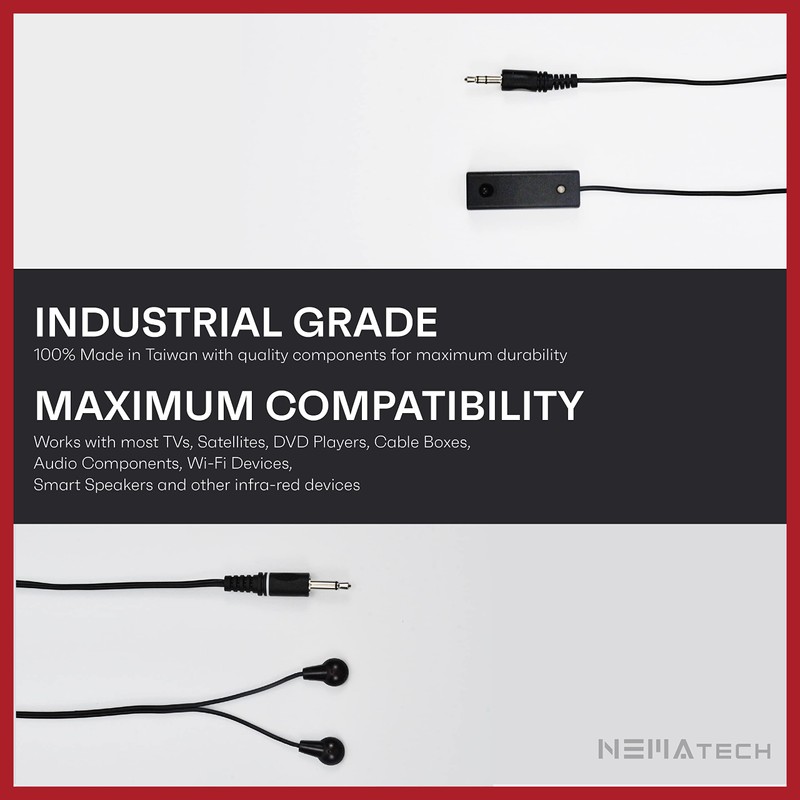 NemaTech Premium Remote Control IR Repeater/Extender (2 Port - Dual