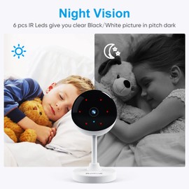 owltron Wifi Camera 2 Pack, Home Security Camera for Baby & Elder, Pet Camera with Motion Detection, Night Vision, 2-Way Audio, 1080P Indoor Camera Wireless, Baby Monitor Works with APP & Alexa