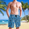 JHKKU Men's Swim Trunks Orca Killer Whale Board Shorts Quick