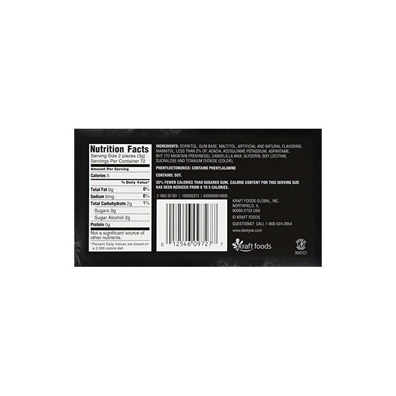 Dentyne Ice S/F Arctic Chill Gum, Split to Fit, 16