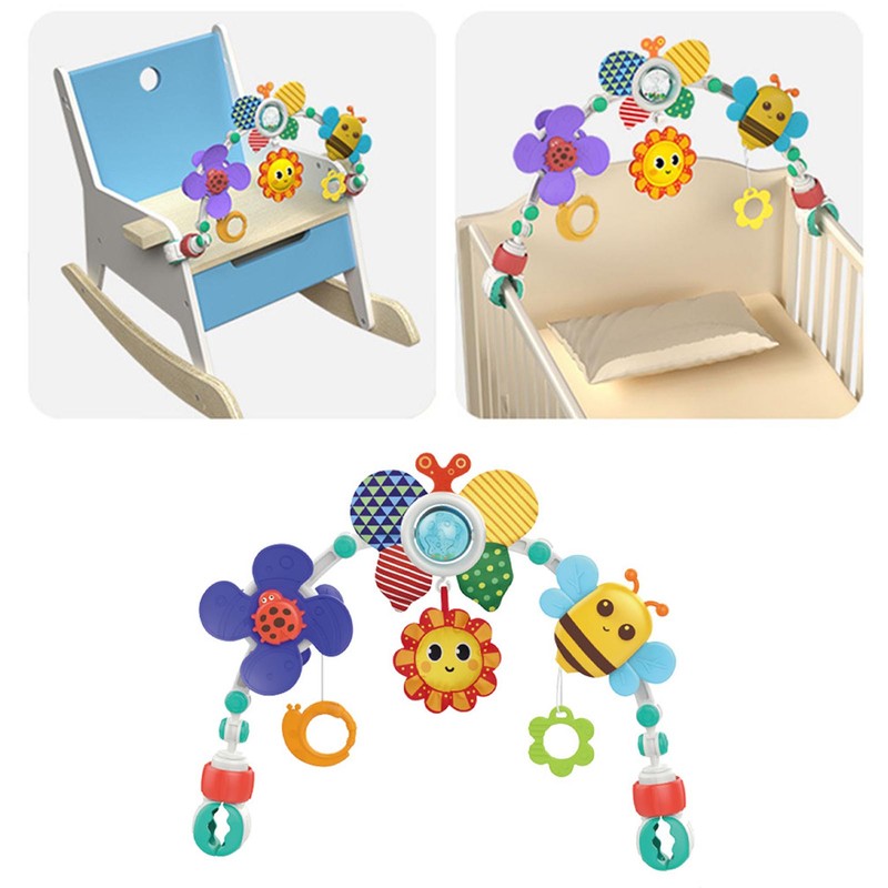Baby Bed Hanging Rattles Multi Purpose Develop Hand Eye Coordination
