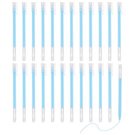 PATIKIL 24 Pcs Colored Gel Pens, 0.5mm Fine Point Pastel Gel Pens High Light Ink for DIY Projects Painting Journaling Notebook Black Paper Drawing, 15cm Length Light Blue Ink