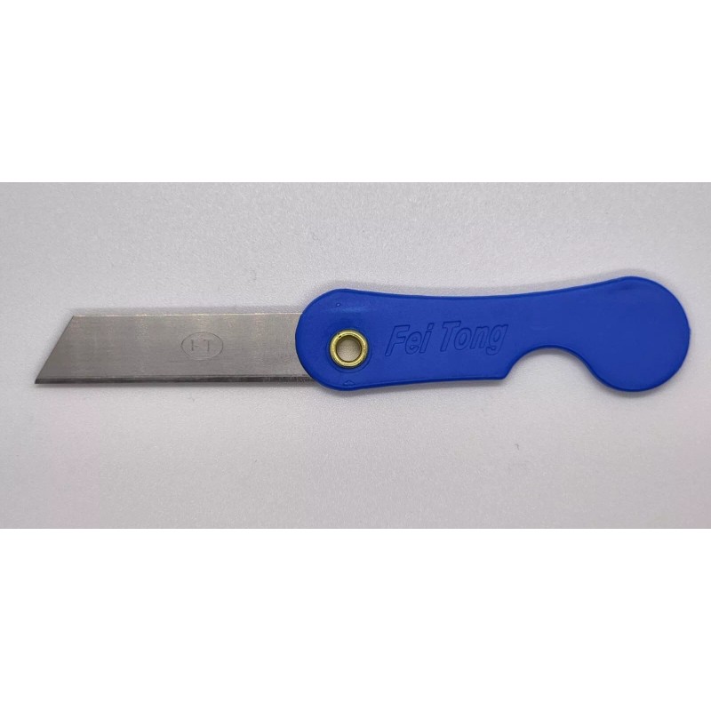Knife 8 Slim Folding Razor Knife Blue for SERE Survival