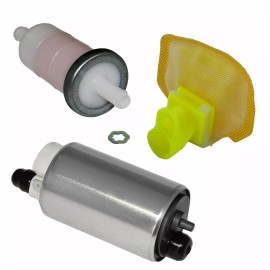 Caltric Fuel Pump & Filter for Kawasaki Mule 4010 KAF620M KAF620N 4X4 2009-2012 2014-16