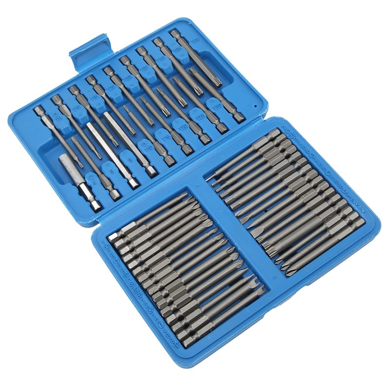 Extra Long Security Bit Set Screwdriver Drill Bits 50pcs for