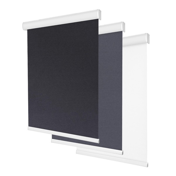 Allesin 100% Blackout Cordless Roller Shades for Windows, Pull Down