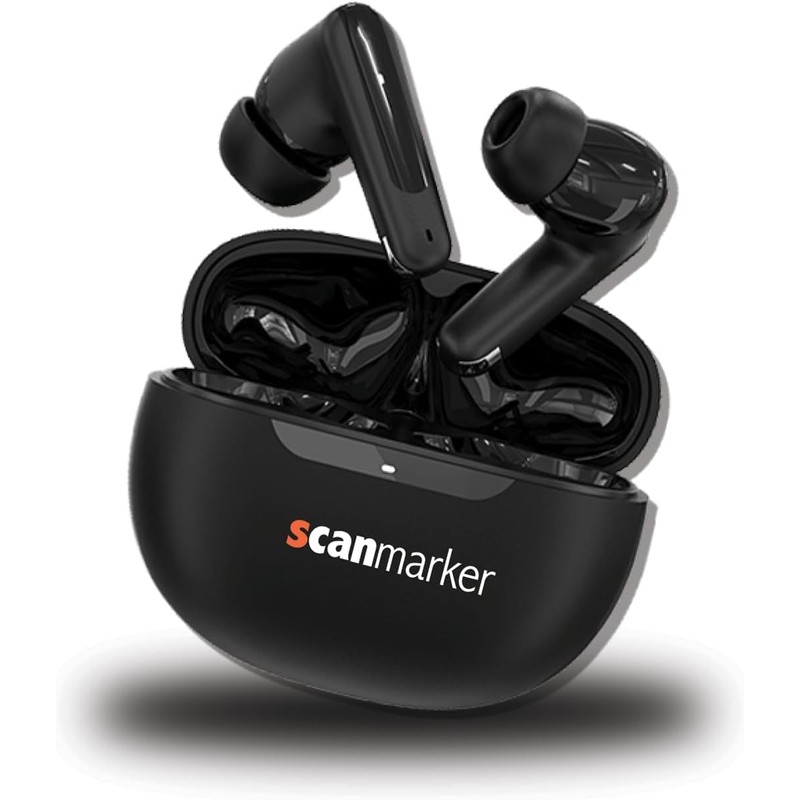 Scanmarker Bluetooth Wireless Earbuds with Microphone, 8 Hours Playtime, 32