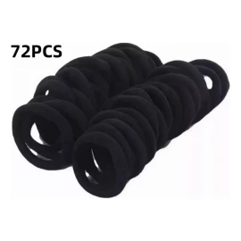 RIVERSOFY 72 Ligas Para El Cabello, Tamaño Mediano, Negro O De Colores