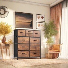 YITAHOME 10 Drawer Dresser, Dresser for Bedroom, Fabric Storage Dresser, Chest of Drawers for Living Room, Hallway, Closets