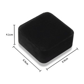 Bujingyun Velvet Necklace Pendant Bracelet Display Box Jewelry Gift Boxes (Black Color)