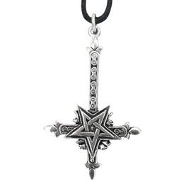 Kiss of Leather Cross Pendant 925 Sterling Silver with Chain 45-65 cm, Sterling Silver