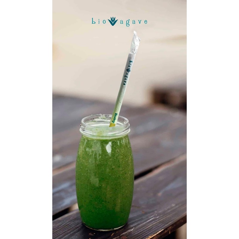 BIO AGAVE Biodegradable 8.25" Standard Straws Made From Agave Fibers