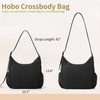 Large Crossbody Bags for Women Blakc Nylon Hobo Bag Travel